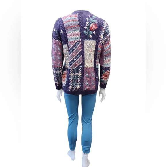 Expert Collection Knit LS Purple Pink Cardigan Size Small - Picture 4 of 12